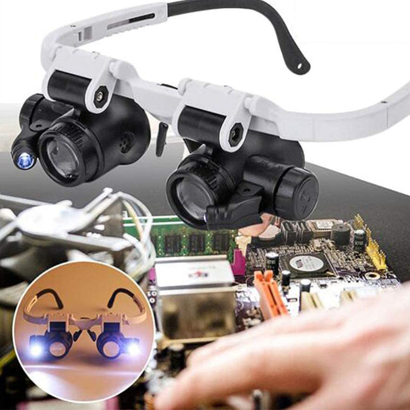 Skanto | Magnifying Glasses with LED Lights for Both Eyes