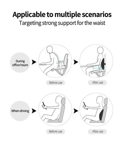 BowLift | Ergonomic Memory Foam Lumbar Support Pillow