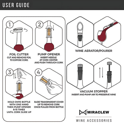 Skanto | Air Pump Corkscrew Set for Cork Removal