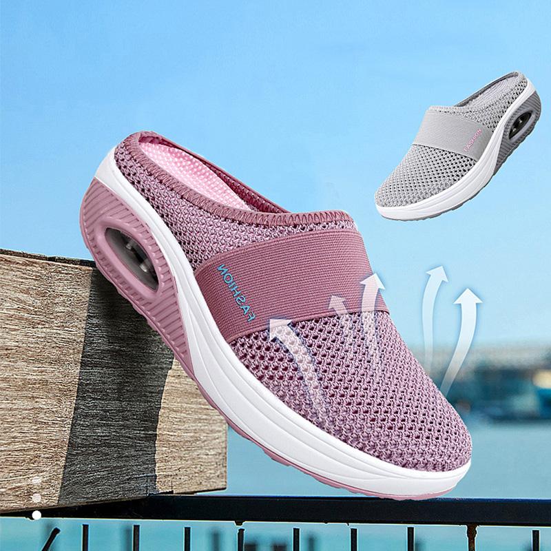 Skanto | Flat Slingback Sandals Made of Mesh