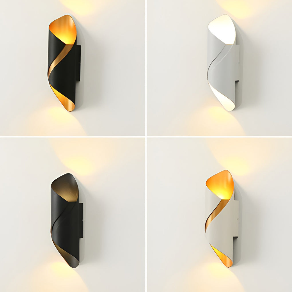BowLift | Wall light modern black aluminium outdoor sconce