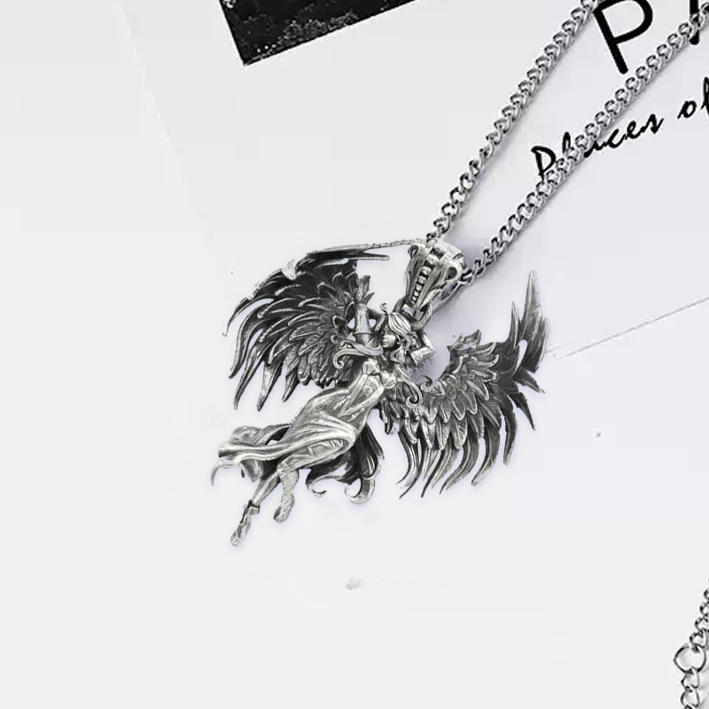 BowLift | Sterling Silver Guardian Angel Pendant Necklace