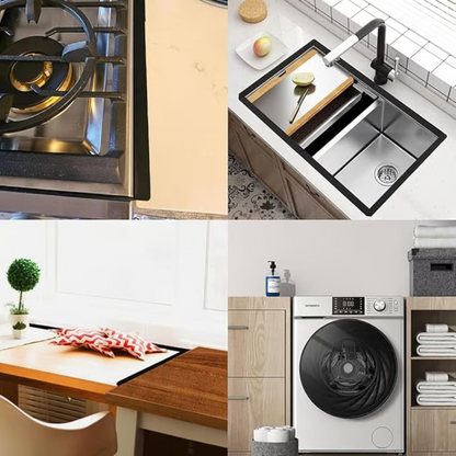 BowLift | Adjustable Stove Gap Cover | Heat-Resistant Stainless Steel Seal Strip | Kitchen Spill Protector