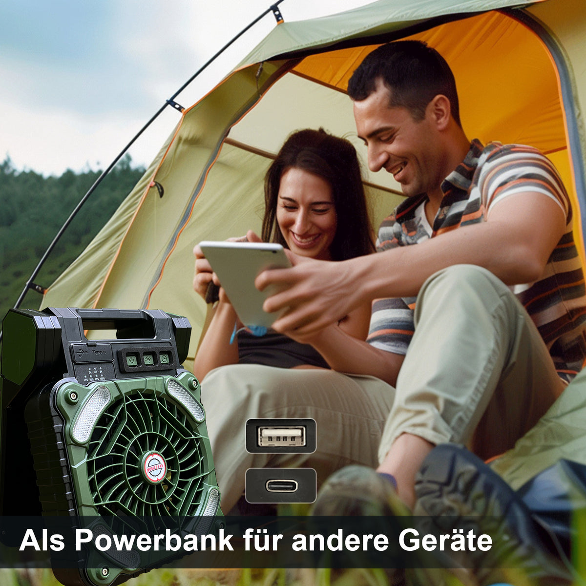 Portable Solar Camping Fan LED Light | Karnz