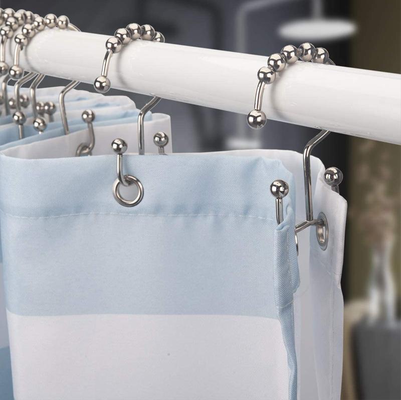Stainless steel shower curtain hooks (12 pieces) | Bowlift