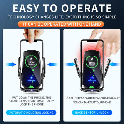 Kalsten | 2-in-1 Wireless Car Charger & Phone Holder Automatic Clamping - Fast Charging Secure Universal Compatibility Adjustable & Practical