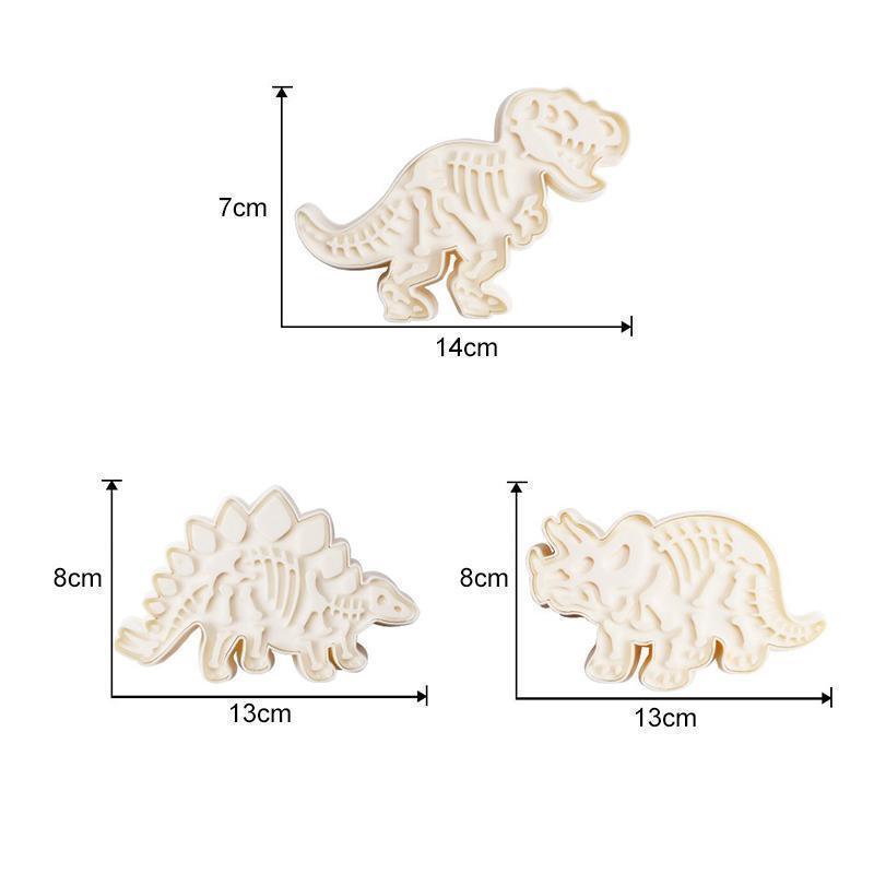 Dinosaur Cookie Cutters (Set of 3) | Bowlift