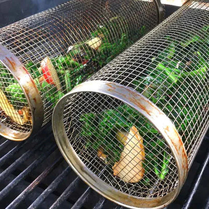 BowLift | Rolling Stainless Steel Grill Basket BBQ