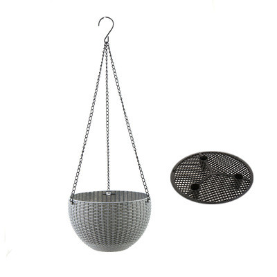 BowLift | Woven hanging basket for plants with chain – Ideal for balcony and garden