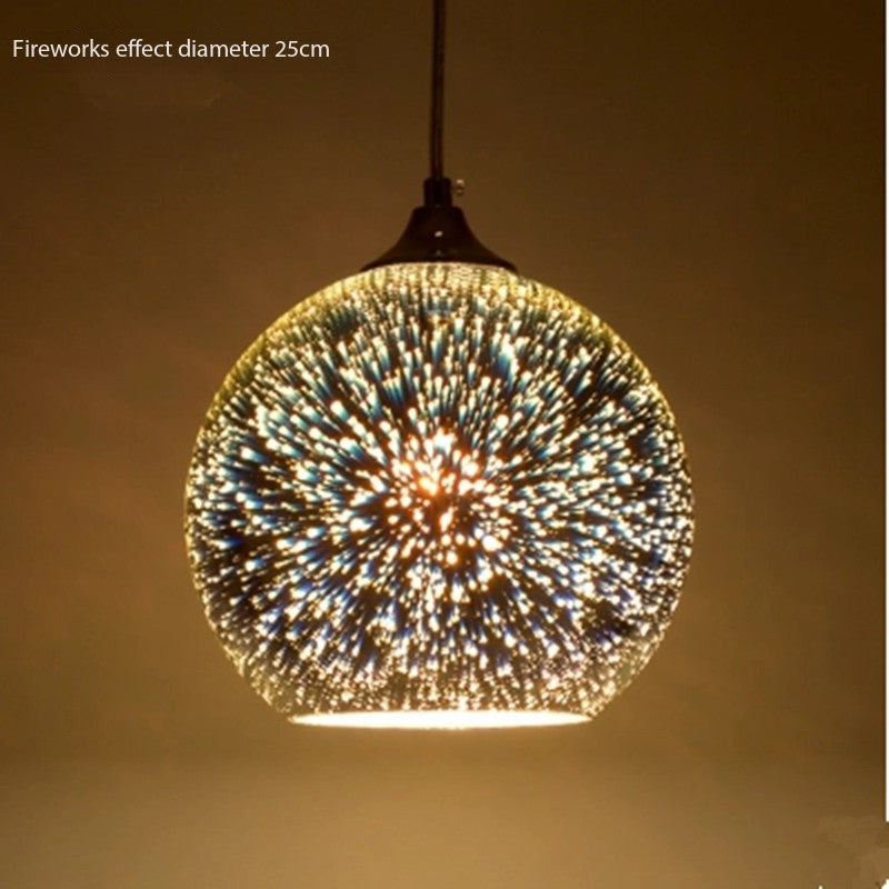 Silver Starburst Firework Pendant Light
