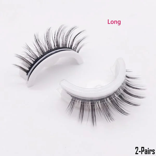 Reusable, self-adhesive eyelashes