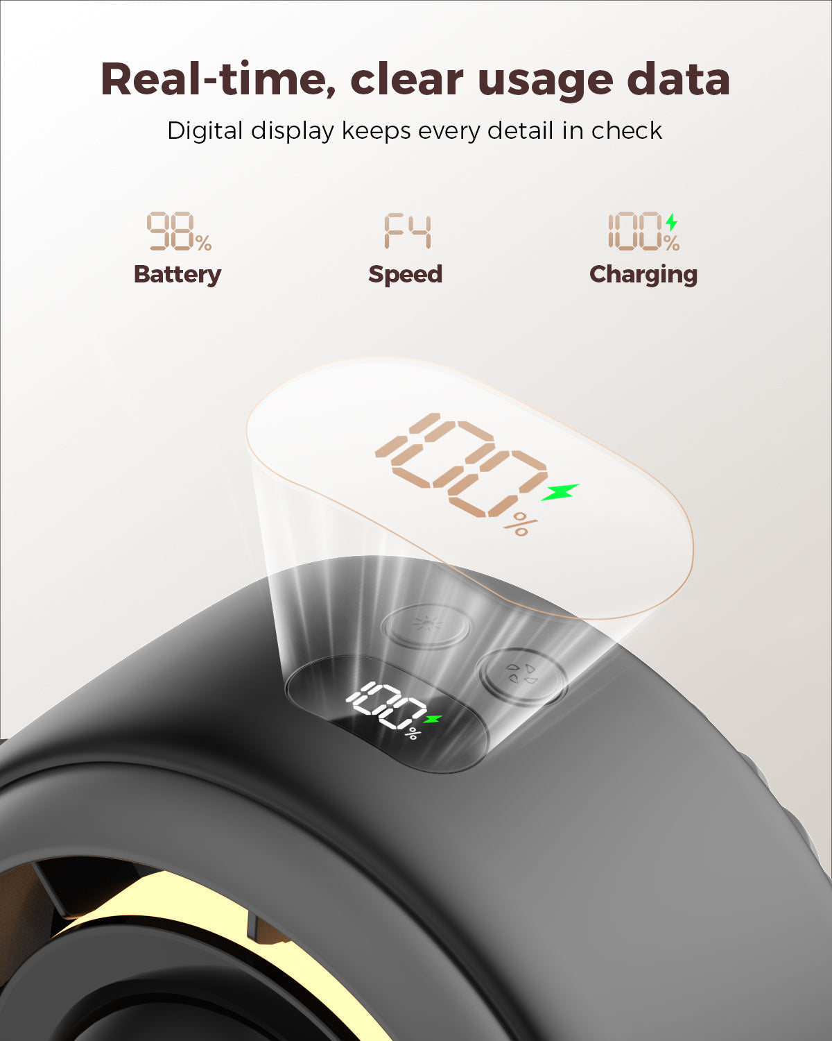 Baby Stroller Fan - 4000mAh Rechargeable 4-Speed | Bowlift