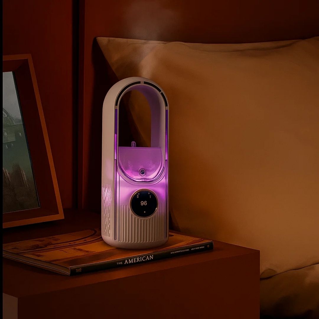 CoolMist | Portable Air Cooler Humidifier – Adjustable quiet Mist – Compact USB powered – Personal Desk and Bedside Comfort for all-day Freshness Karnz