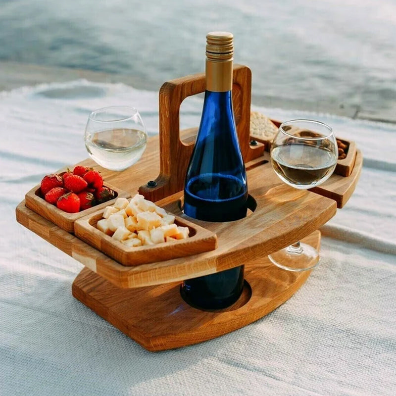 Skanto | Compact Picnic Table with Wine Holder