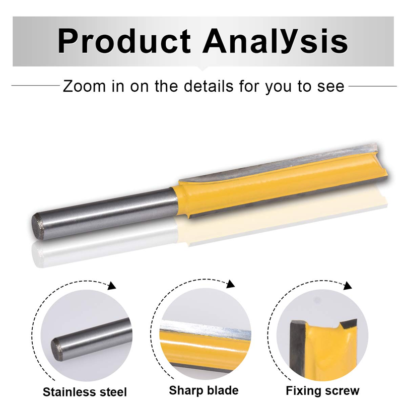 Skanto | 8MM Straight Double Flute Router Bit
