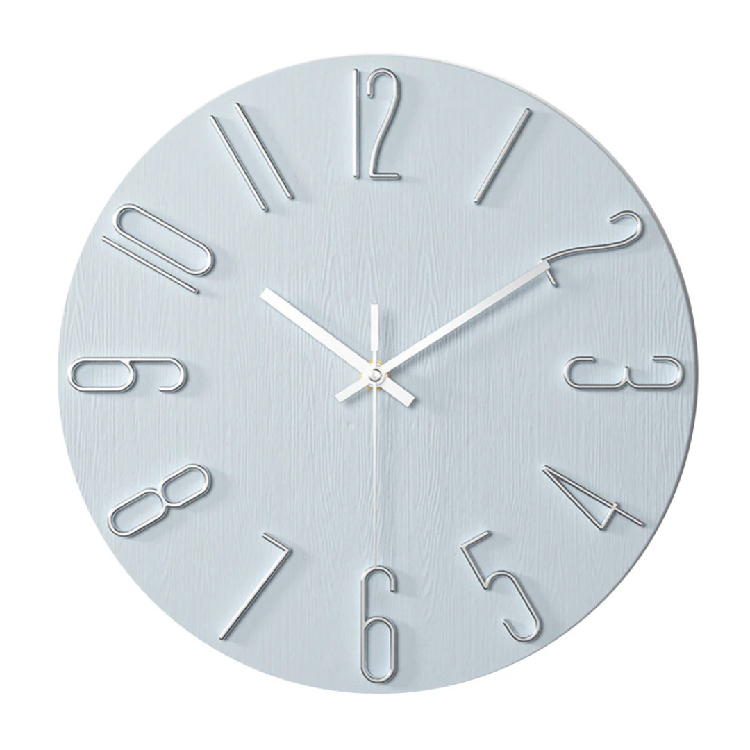 Skanto | Modern Black Wall Clock | 30 cm Silent Minimalist Design