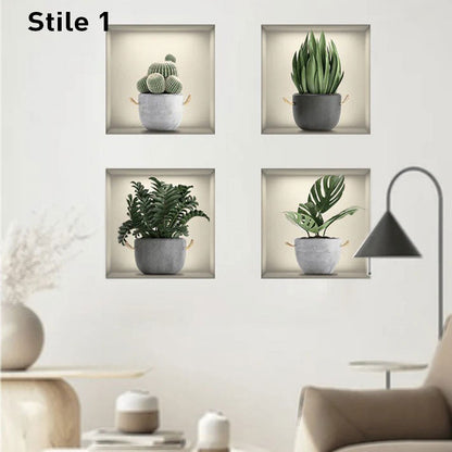 Skanto | Self-Adhesive 3D Plant Wall Stickers