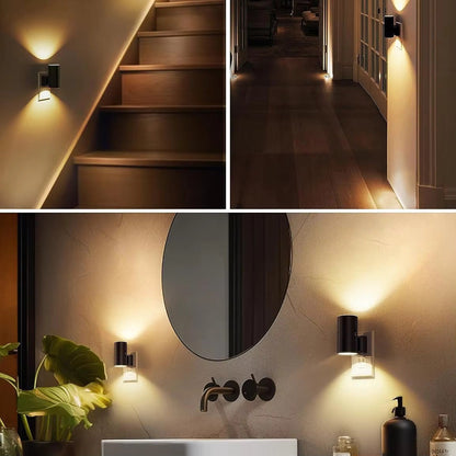 Skanto | Luxury Plug-In Ambient Night Light – Dimmable LED Wall Lamp with Sensor (3000K Warm Glow)