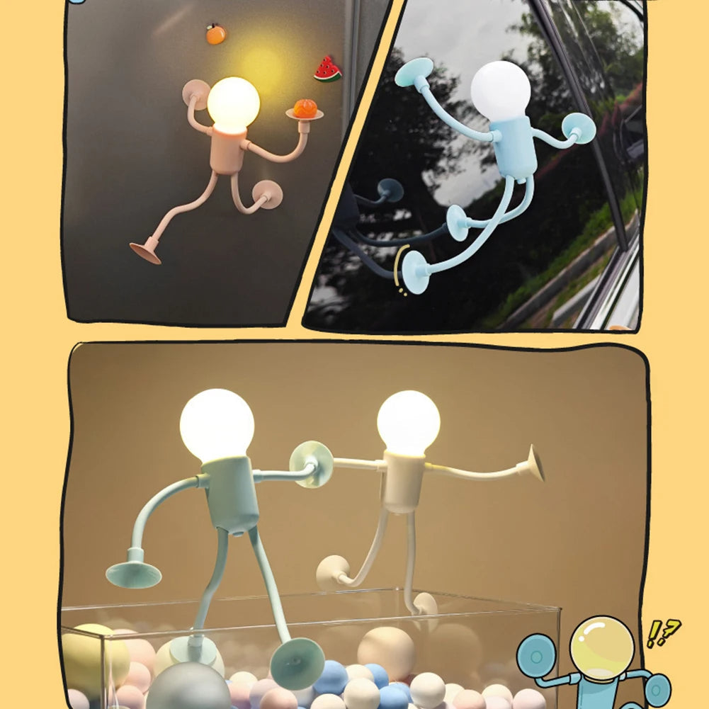 Skanto | Creative Bendable Cartoon Night Light with Suction Cup