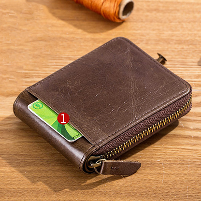 Multifunctional Anti-RFID Leather Wallet | Bowlift