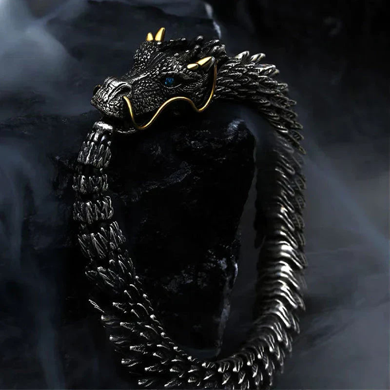 Skanto | Silver Handmade Dragon Chain Bracelet