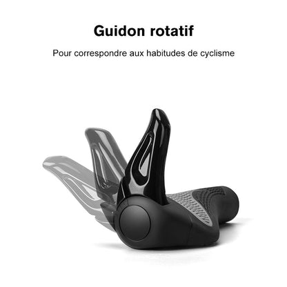 Ergonomic bicycle grips with shock absorption and horns (1 pair) | Bowlift