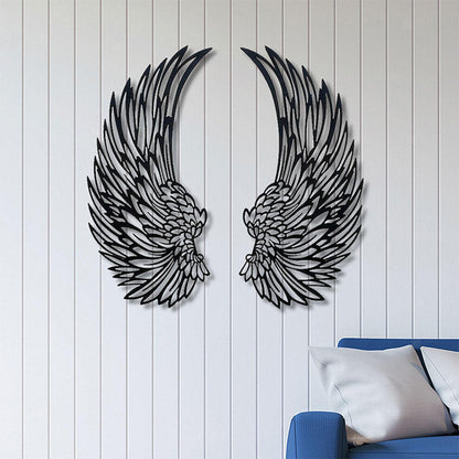 BowLift | Metal wall art with angel wings and LED lights