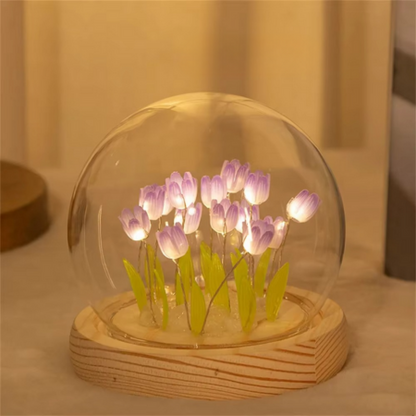 Skanto | Handmade Artificial Tulip LED Night Light Table Lamp for Bedroom and Gift Decor