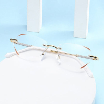 Skanto | Fashionable Rimless Anti-Blue Light Reading Glasses