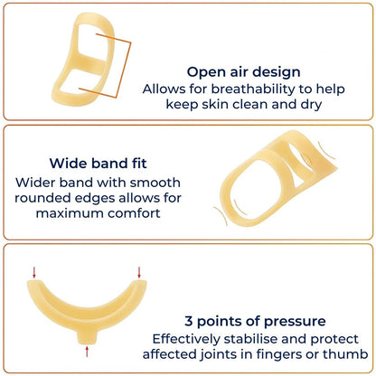 8 Ring Splint – Pain Relief Stability – Waterproof Plastic – Daily Use for Finger Strain Skanto