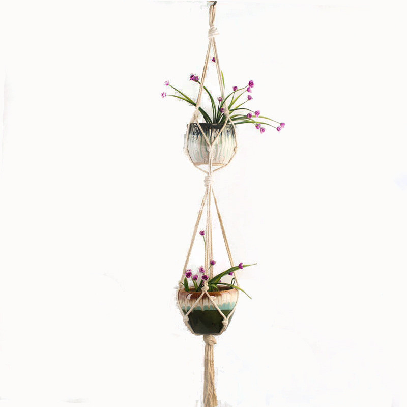 BowLift | Macrame Plant Hanger Made of Cotton Rope – Stylish Suspension for Pots
