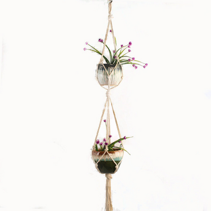 BowLift | Macrame Plant Hanger Made of Cotton Rope – Stylish Suspension for Pots