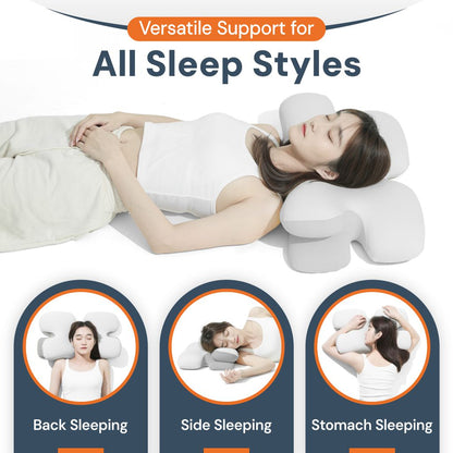 BowLift | Side Sleeper Pillow | Ergonomic Memory Foam for Neck Pain Relief & Comfortable Sleep |Best Pillow for Back Pain