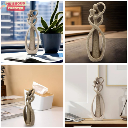 Skanto | Armonia Embrace – Symbolic Sculpture for Love and Connection (Black or Bronze Living Room Decor)