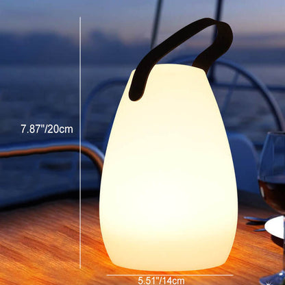 Skanto | Modern Simple Plastic Round Square Hand LED Table Lamp for Outdoor Patio