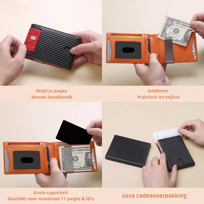 Skanto | SafeSlim RFID Leather Men's Wallet – Compact, Thin & Secure