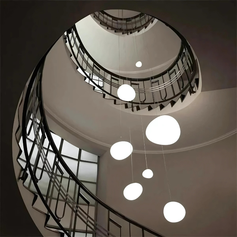 Skanto | Elegant Glass Pebble Pendant Light