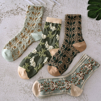 Skanto | Women's Floral Cotton SOCKS