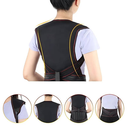 BowLift | Self-Heating Back Support Brace | Adjustable Heated Posture Corrector for Back Pain Relief & Improved Posture