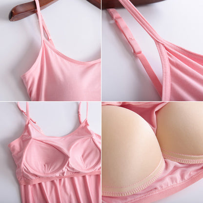 Tank top with integrated bra