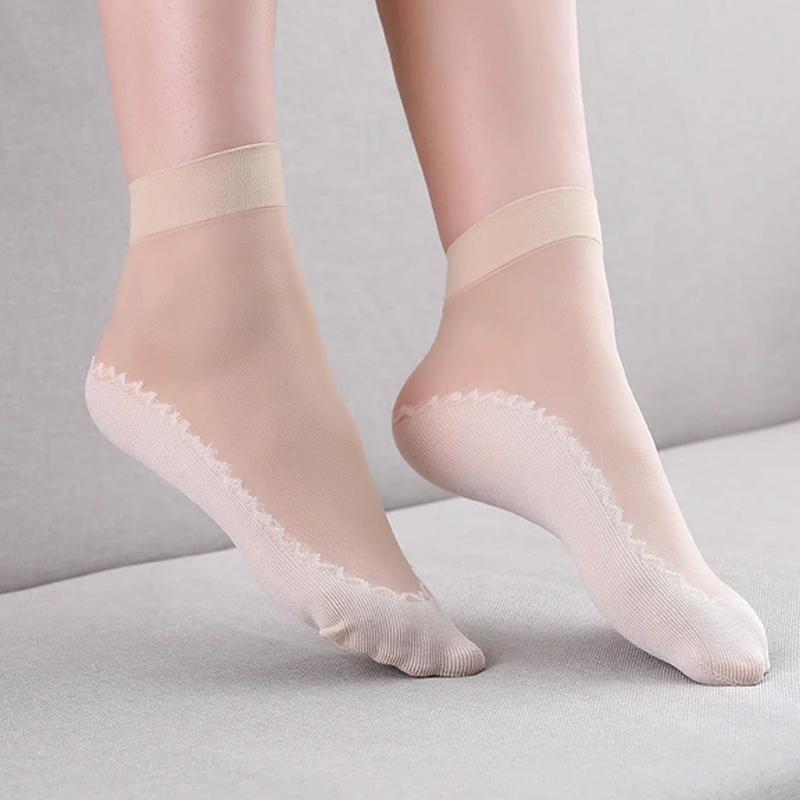 BowLift | Silky Anti-Slip Cotton Socks, 5 Pairs