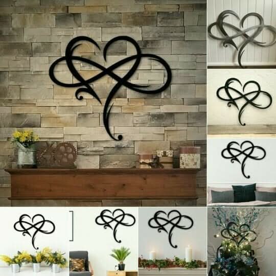 Skanto | Iron Wall Art with Infinity Heart Design