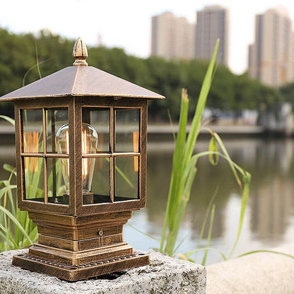 European Outdoor Pillar Light, Waterproof, Rustproof, Terrace Lamp with Single Light Source