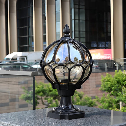 Vintage Outdoor Pier Mount Post Light with Glass Globe | Kalsten