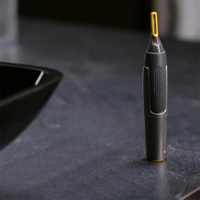Brehn | Professional Ultra-thin Precision Trimmer | Titanium-Stainless Steel Blades | Integrated LED Light | Micro-Oscillation Technology | For Nose, Ears & Contours