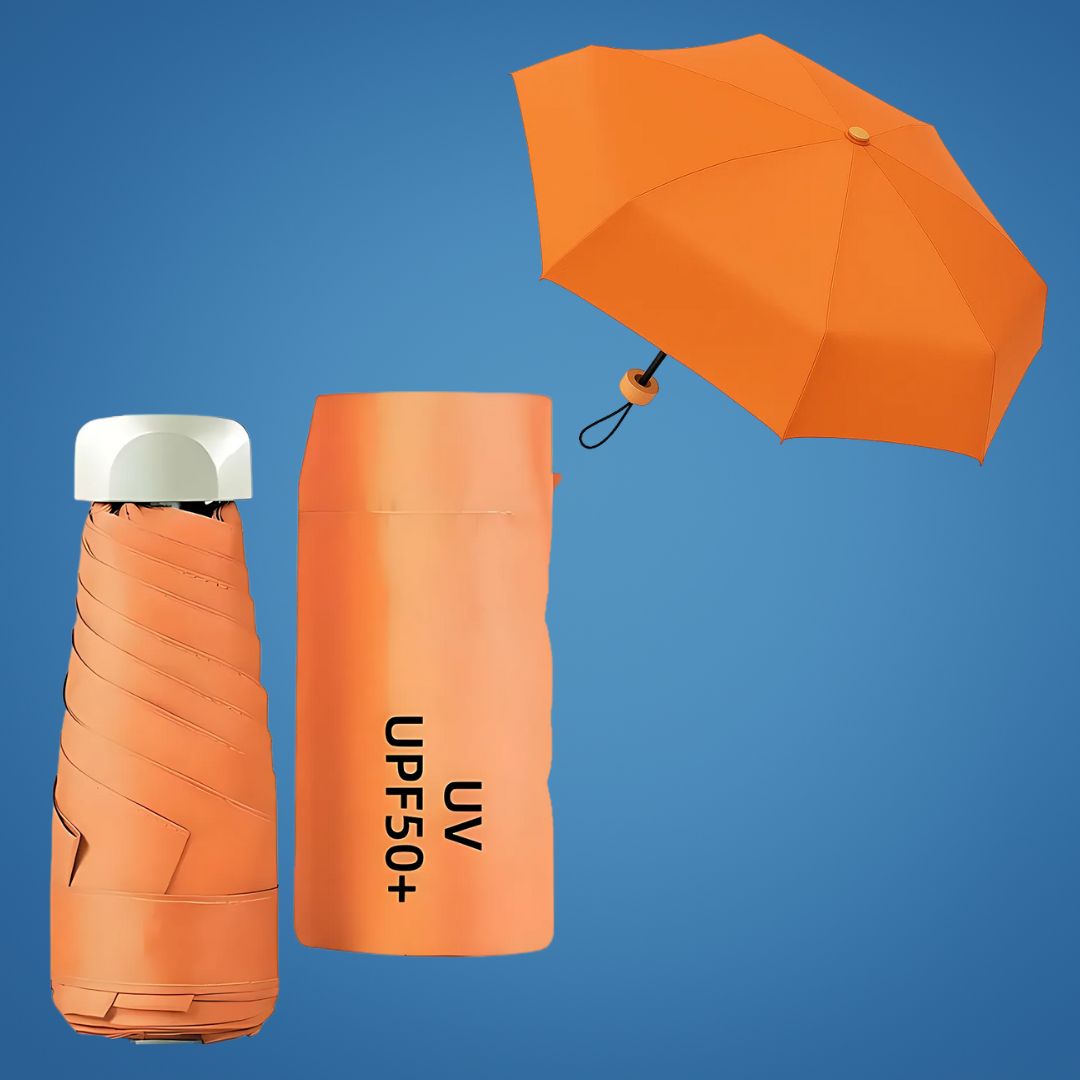 UrbanBrolly | Mini foldable umbrella UV – Sun protection UPF 50+ – Water-repellent – Lightweight and pocket-friendly for travel use Karnz