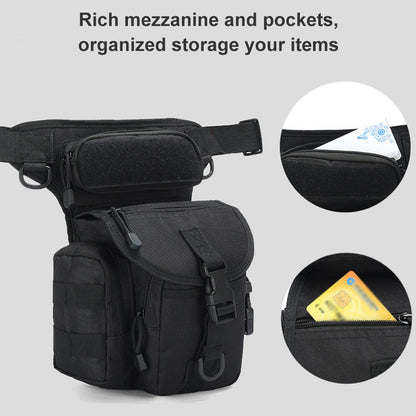 Waterproof tactical nylon waist bag for men, leg bag, travel bag