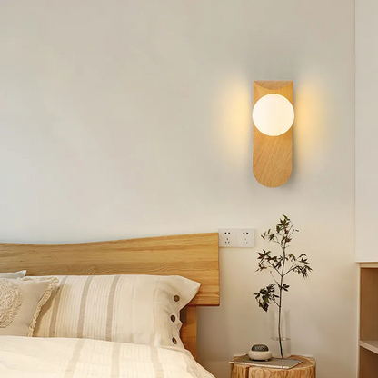 Skanto | LuxeWood – Stylish Walnut Wall Lamp for Unique Atmospheres
