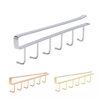 BowLift | 6 Hooks Under-Cabinet Hanger Rack
