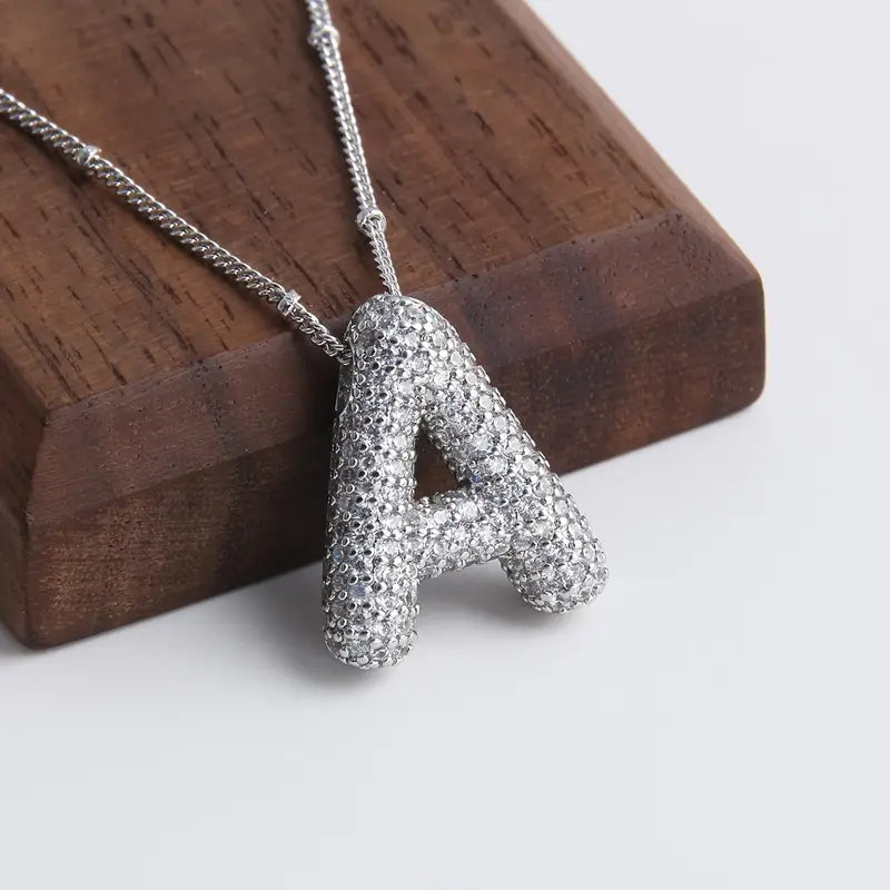 Skanto | Alphabet Diamond Pendant Necklace